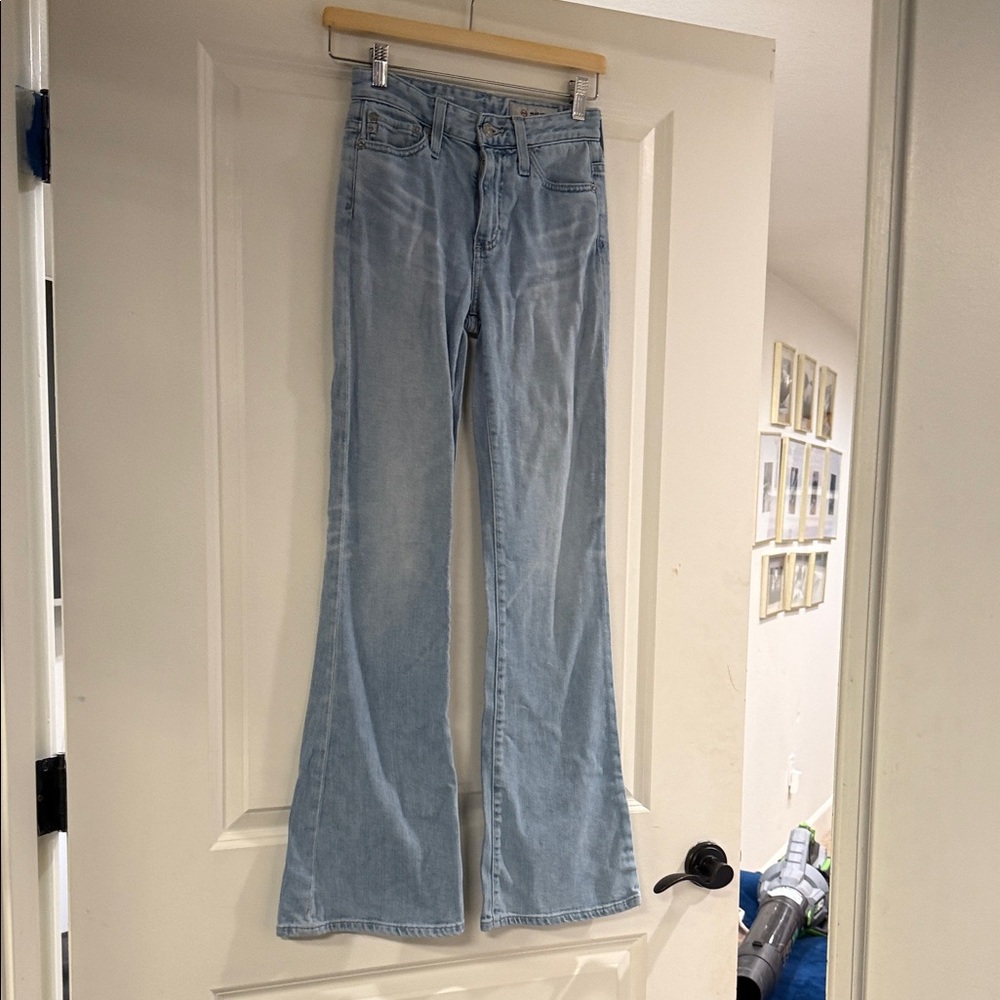 AG Adriano Goldschmied Light Blue Flare Jeans